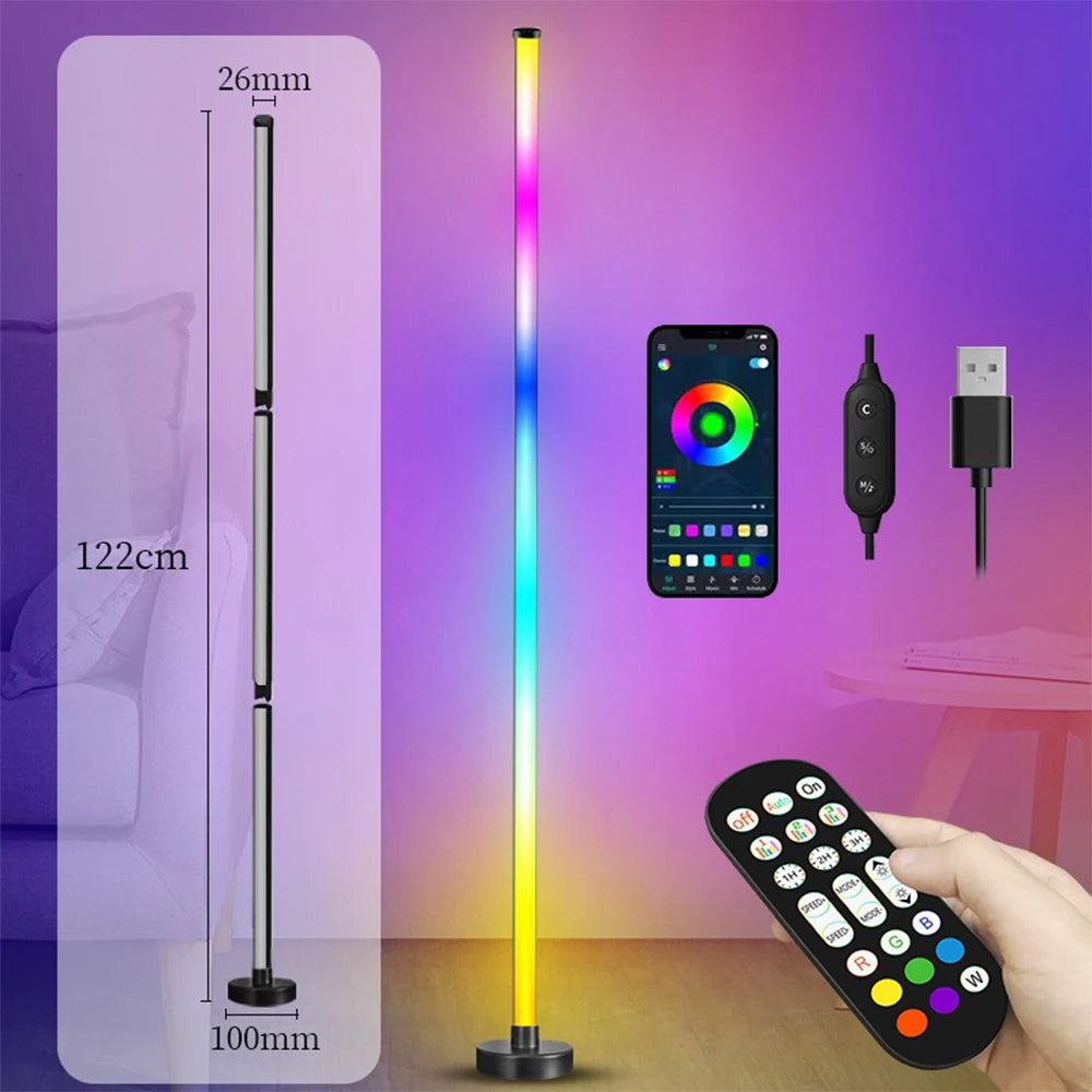 Smart RGB LED Floor Lamp Remote APP Control